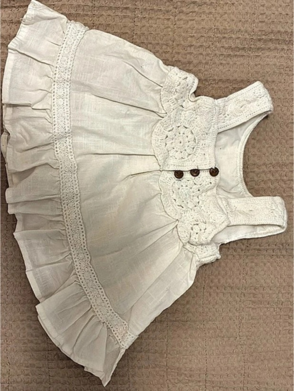 C&C California Kids Girls White Crochet Dress Size 18M